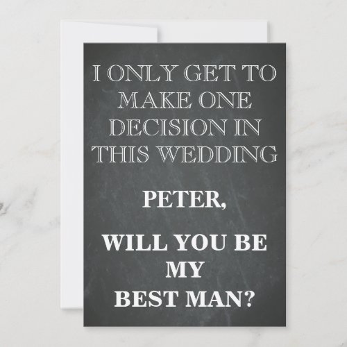 Your Service as a Best Man Request Invitation