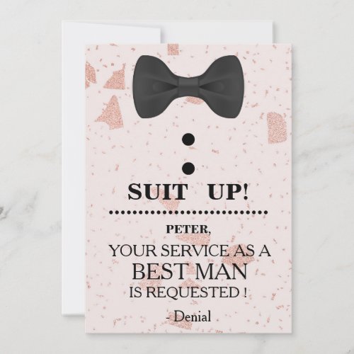 Your Service as a Best man Request Invitation