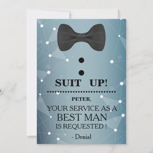 Your Service as a Best man Request Invitation