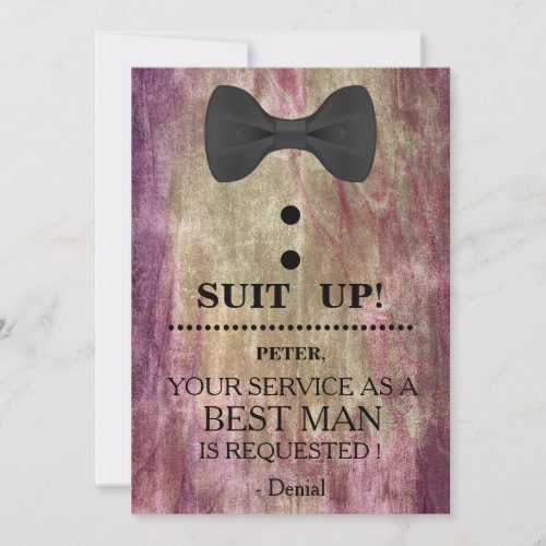 Your Service as a Best man Request Invitation