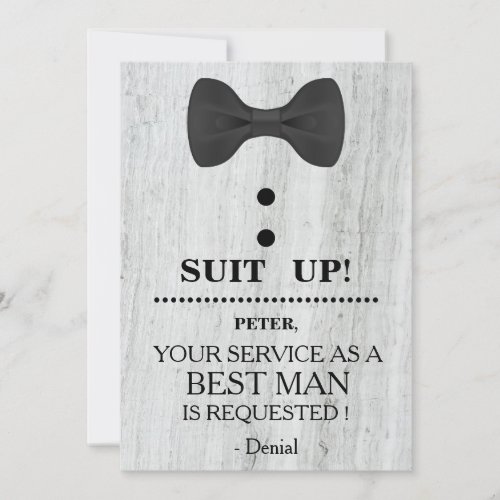 Your Service as a Best man Request Invitation