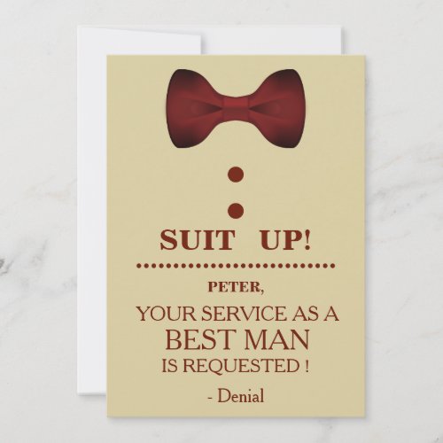 Your Service as a Best man Request Invitation