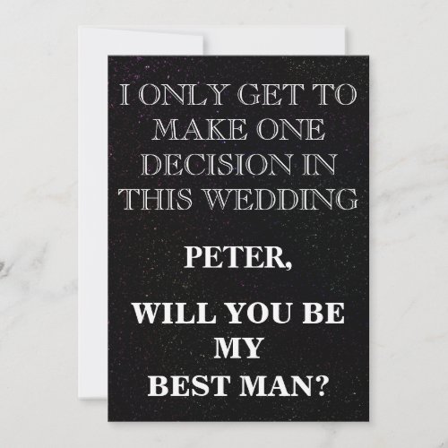Your Service as a Best Man Request Invitation