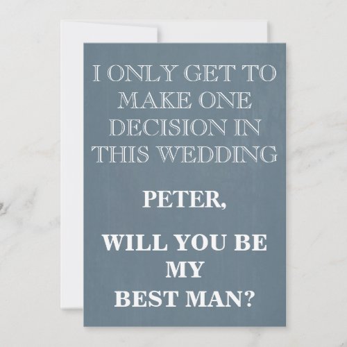 Your Service as a Best Man Request Invitation