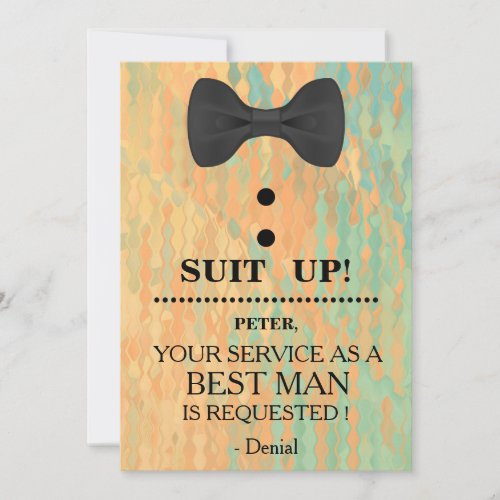 Your Service as a Best man Request Invitation