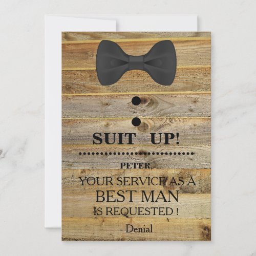 Your Service as a Best man Request Invitation