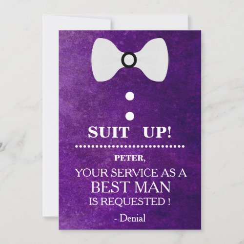 Your Service as a Best man Request Invitation