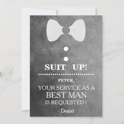 Your Service as a Best man Request Invitation