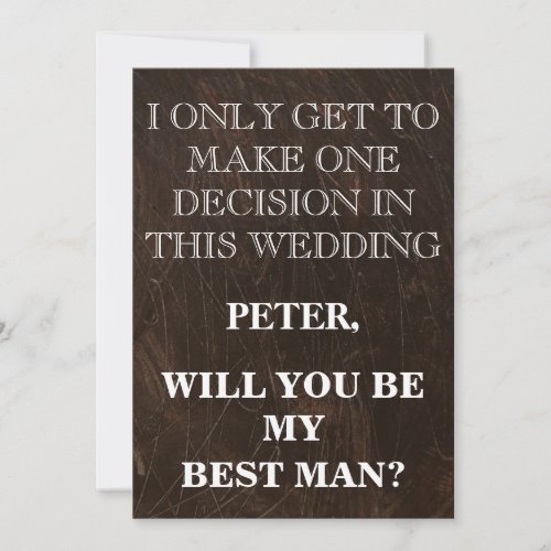 Your Service as a Best Man Request Invitation