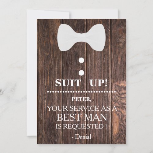 Your Service as a Best man Request Invitation