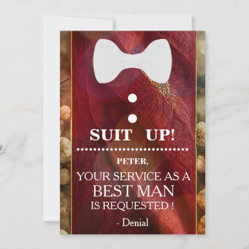 Your Service as a Best man Request Invitation