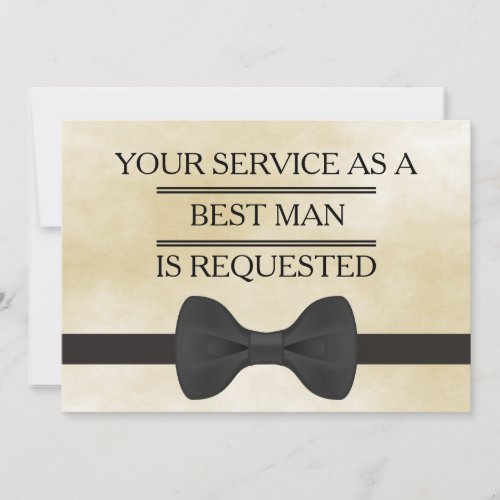 Your Service as a Groomsman Best Man Request Invit Invitation