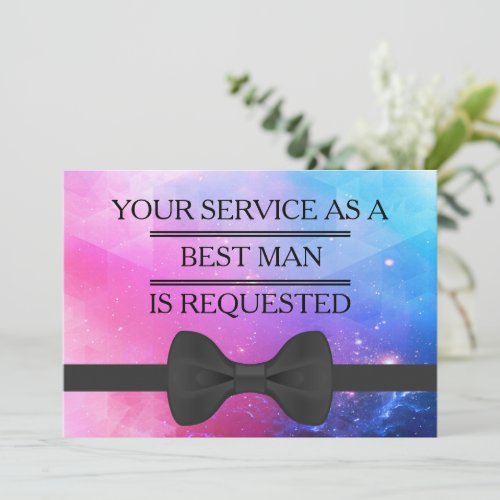 Your Service as a Groomsman Best Man Request Invit Invitation