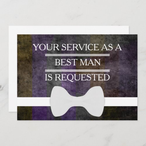 Your Service as a Groomsman Best Man Request Invit Invitation