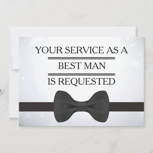 Your Service as a Groomsman Best Man Request Invitation