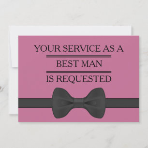 Your Service as a Groomsman Best Man Request Invitation