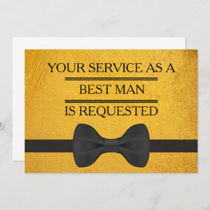 Your Service as a Groomsman Best Man Request Invitation