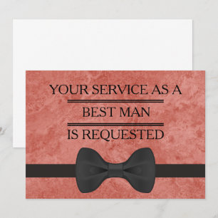 Your Service as a Groomsman Best Man Request Invitation