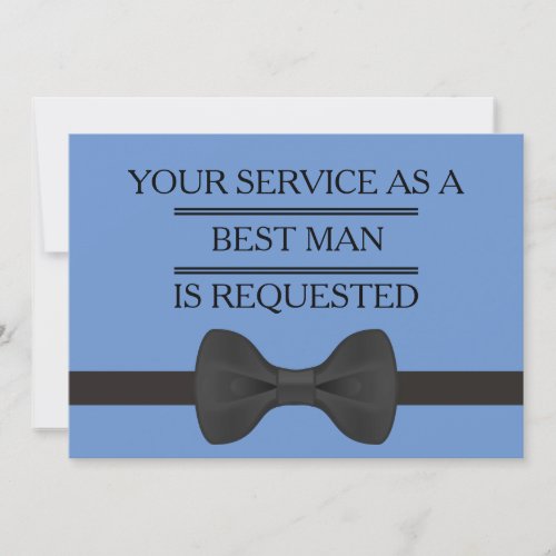 Your Service as a Groomsman Best Man Request Invitation