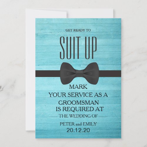 Your Service as a Groomsman Invitation