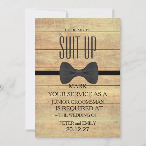 Your Service as a Groomsman Invitation