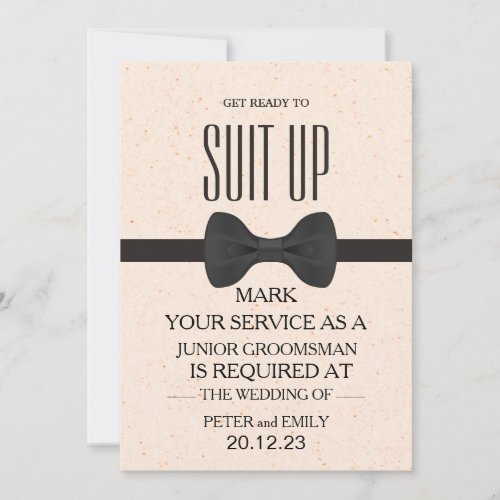 Your Service as a Groomsman Invitation