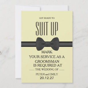 Your Service as a Groomsman Invitation