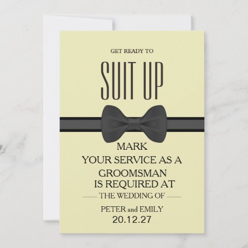 Your Service as a Groomsman Invitation