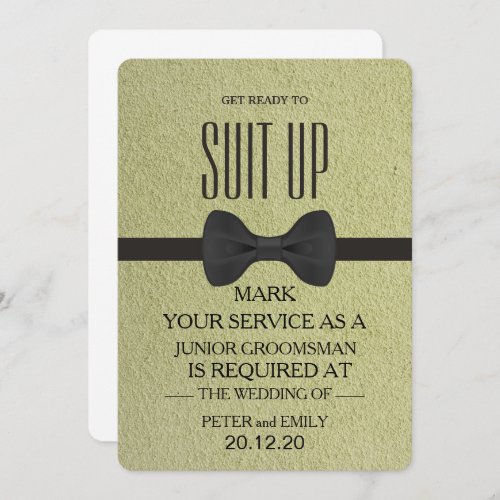 Your Service as a Groomsman Invitation