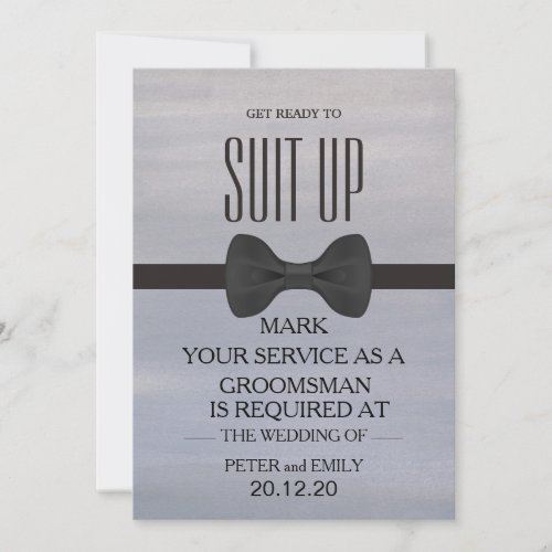 Your Service as a Groomsman Invitation