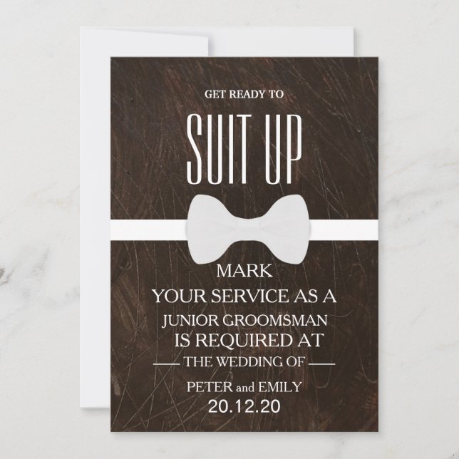 Your Service as a Groomsman Invitation (Front)
