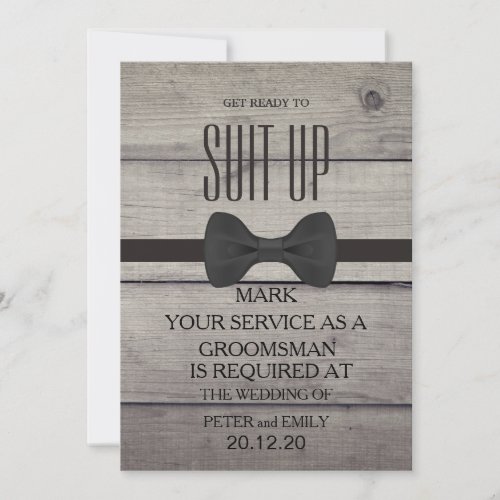 Your Service as a Groomsman Invitation