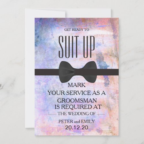 Your Service as a Groomsman Invitation