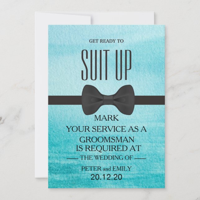 Your Service as a Groomsman Invitation (Front)