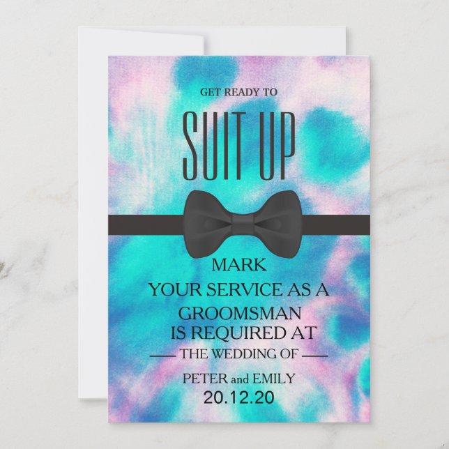 Your Service as a Groomsman Invitation (Front)