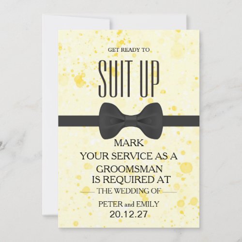 Your Service as a Groomsman Invitation