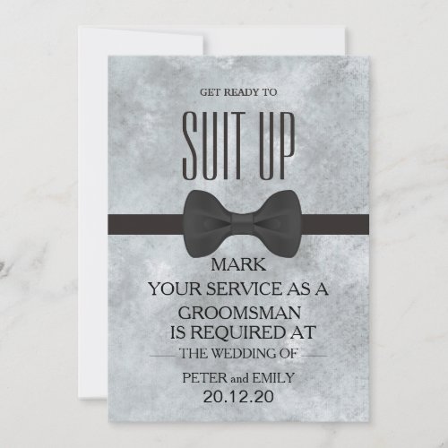 Your Service as a Groomsman Invitation