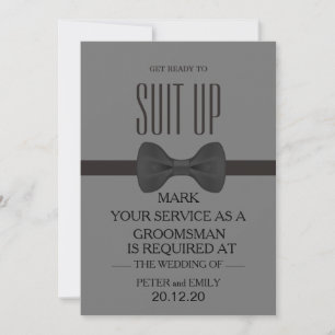 Your Service as a Groomsman Invitation