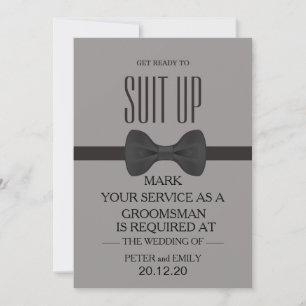 Your Service as a Groomsman Invitation