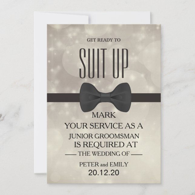 Your Service as a Groomsman Invitation (Front)
