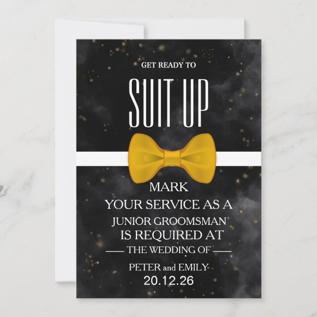 Your Service as a Groomsman Invitation (Front)