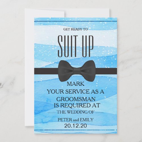 Your Service as a Groomsman Invitation