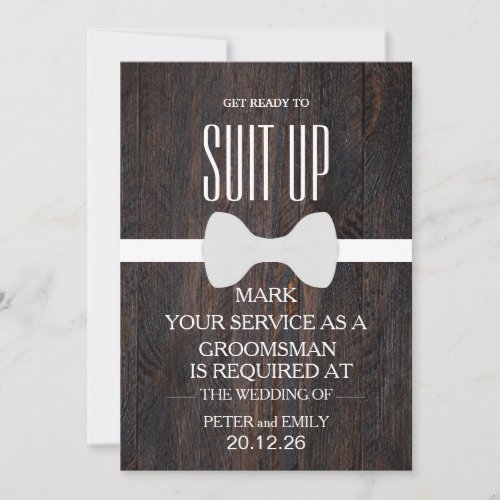Your Service as a Groomsman Invitation