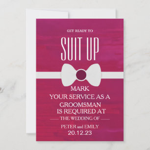Your Service as a Groomsman Invitation