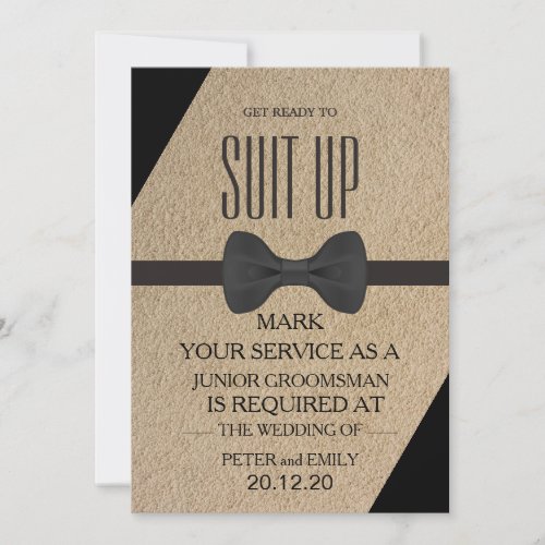 Your Service as a Groomsman Invitation