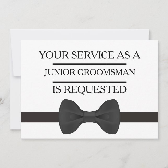 Your Service as a Groomsman Request Invitation (Front)