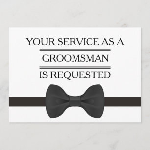 Your Service as a Groomsman Request Invitation