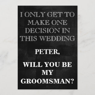 Your Service as a Groomsman Request Invitation