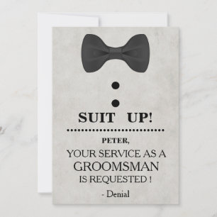 Your Service as a Groomsman Request Invitation