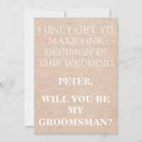 Your Service as a Groomsman Request